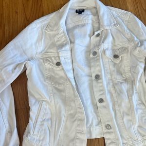 Gap white denim jacket